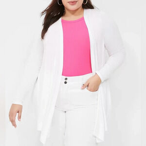 Lane Bryant Fit Flare Cardigan Chic Long Overpiece Knit Plus 18 20 NEW Layered